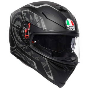 Prilba AGV K-5 S Tornado čierno strieborná matná