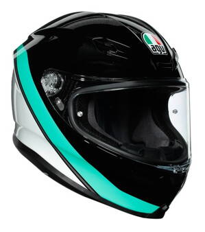 Prilba AGV K6 Multi Minimal čierno perleťovo bielo aqua zelená