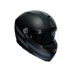 Prilba AGV SPORTMODULAR Dark Refractive karbónovo čierna