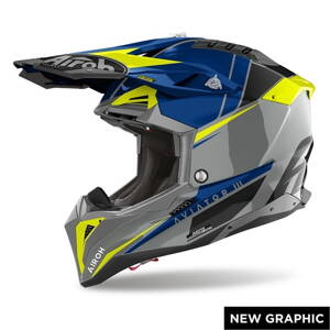 Prilba AIROH Aviator 3 Push modrá lesklá