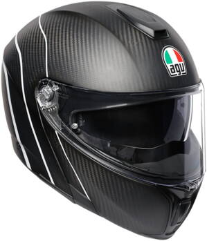 Prilba AGV SPORTMODULAR Refractive karbón strieborná
