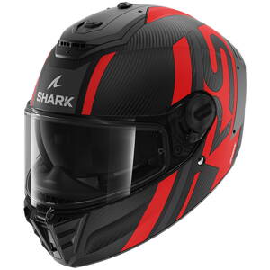 Prilba SHARK SPARTAN RS Carbon Shawn čierno sivo červená matná DAR