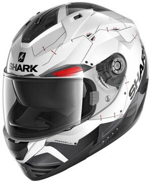 Prilba SHARK RIDILL Mecca bielo čierno červená WKR