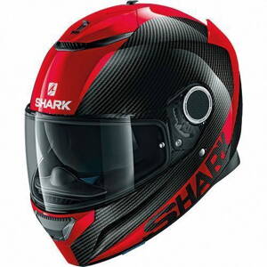 Prilba SHARK SPARTAN Carbon Skin červená lesklá DRR