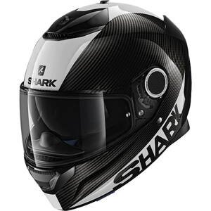 Prilba SHARK SPARTAN Carbon Skin bielo strieborná lesklá DWS