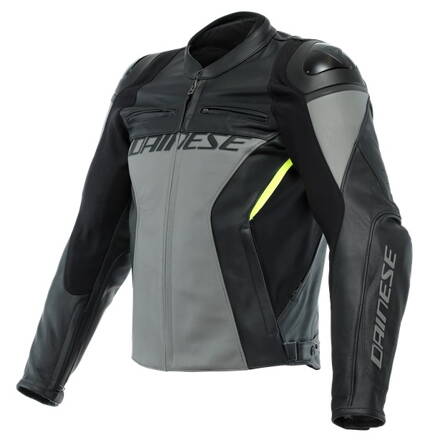 Kožená bunda DAINESE Racing 4 sivo čierna
