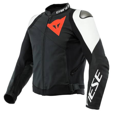 Kožená bunda DAINESE Sportiva čierno biela 