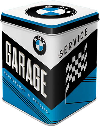 Plechová dóza BMW Garage