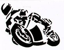 Nálepka BIKER čierna 16x12 cm