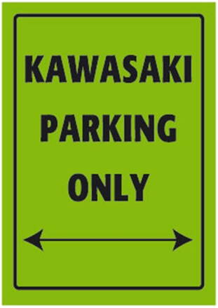 Tabuľka KAWASAKI PARKING ONLY