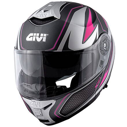 Prilba GIVI X.21 Challenger Shiver sivo ružová dámska