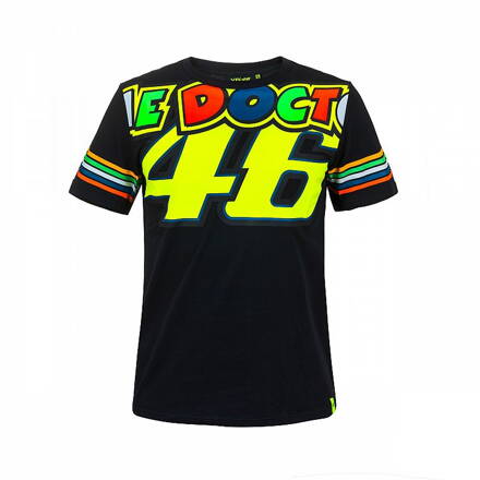 VR46 pánske tričko čierne