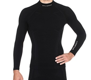 Termo tričko Brubeck EXTREME WOOL čierne pánske