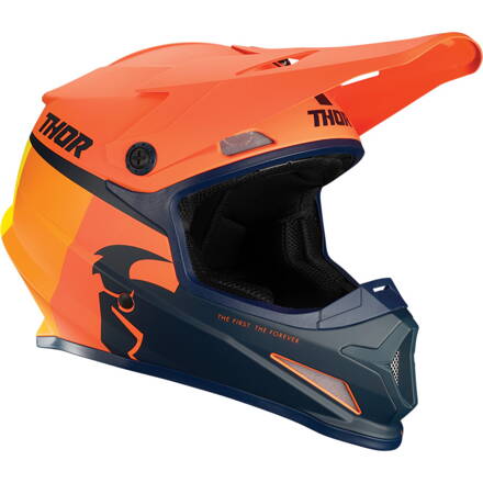 Prilba THOR Sector Racer oranžovo tmavomodrá