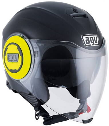 Otvorená prilba AGV Fluid čierno žltá matná