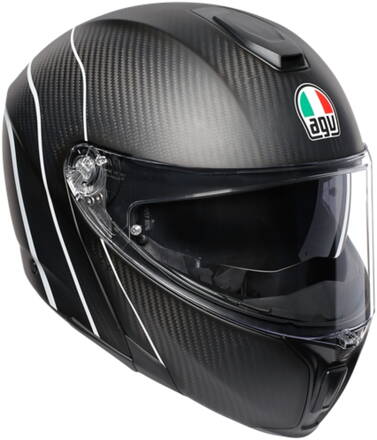 Prilba AGV SPORTMODULAR Refractive karbón strieborná