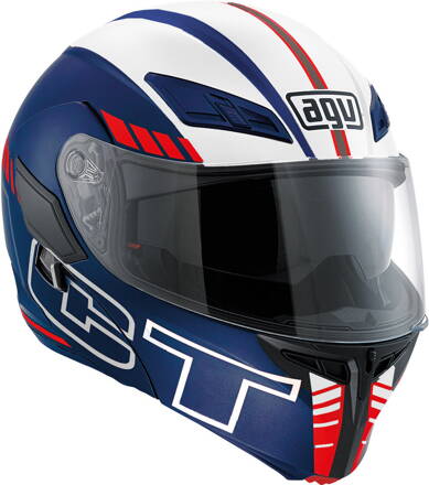 Prilba AGV COMPACT ST Seattle Pinlock modro bielo červená matná