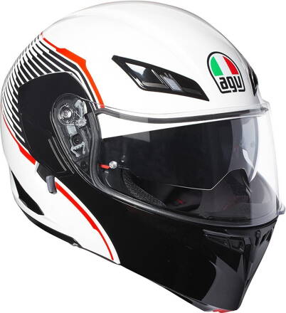 Prilba AGV COMPACT ST Vermont Pinlock bielo čierno červená