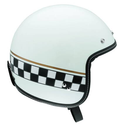 Otvorená retro prilba AGV RP60 Café Racer biela lesklá