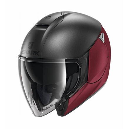 Prilba SHARK CITYCRUISER Dual červeno antracitová matná RAR