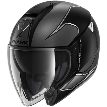 Prilba SHARK CITYCRUISER Krestone čierno sivá matná KAS