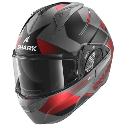 Prilba SHARK EVO GT Tekline čierno sivo červená matná AUR
