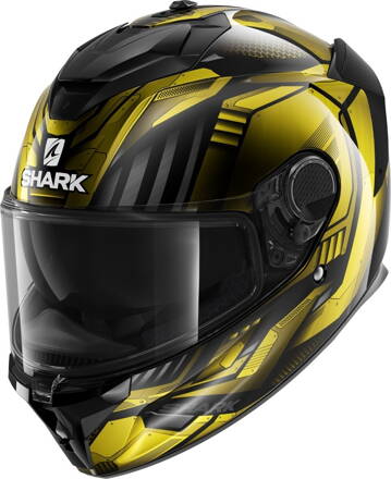 Prilba SHARK SPARTAN GT Replikan čierno chrómovo zlatá KUQ