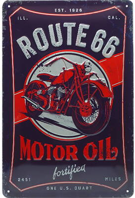 Parkovacia tabuľka ROUTE 66 Motor Oil