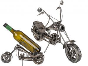 Model motocykla s držiakom na víno