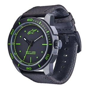 Náramkové hodinky ALPINESTARS Tech Watch 3H čierno zelené nylonový náramok