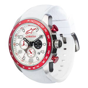Náramkové hodinky ALPINESTARS Tech Watch biely silikónový náramok