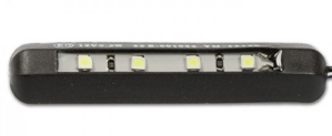 4-LED Osvetlenie EČV, čierne, lepiaca páska