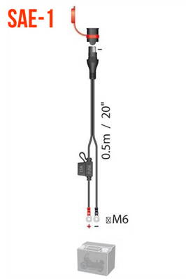 Vodeodolný prepojovací kábel s poistkou SAE-1