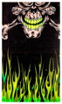 Šatka lebka žltá fluo